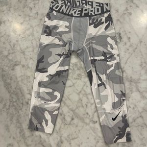 Nike Pro Men's Tights Grey/White Camo Size L